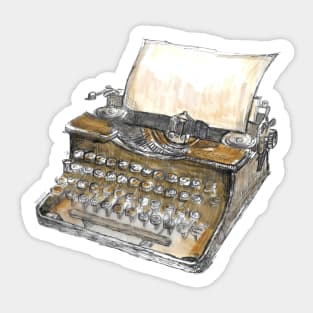 Vintage Typewriter - Vintage Objects - Gifts for writers. Sticker